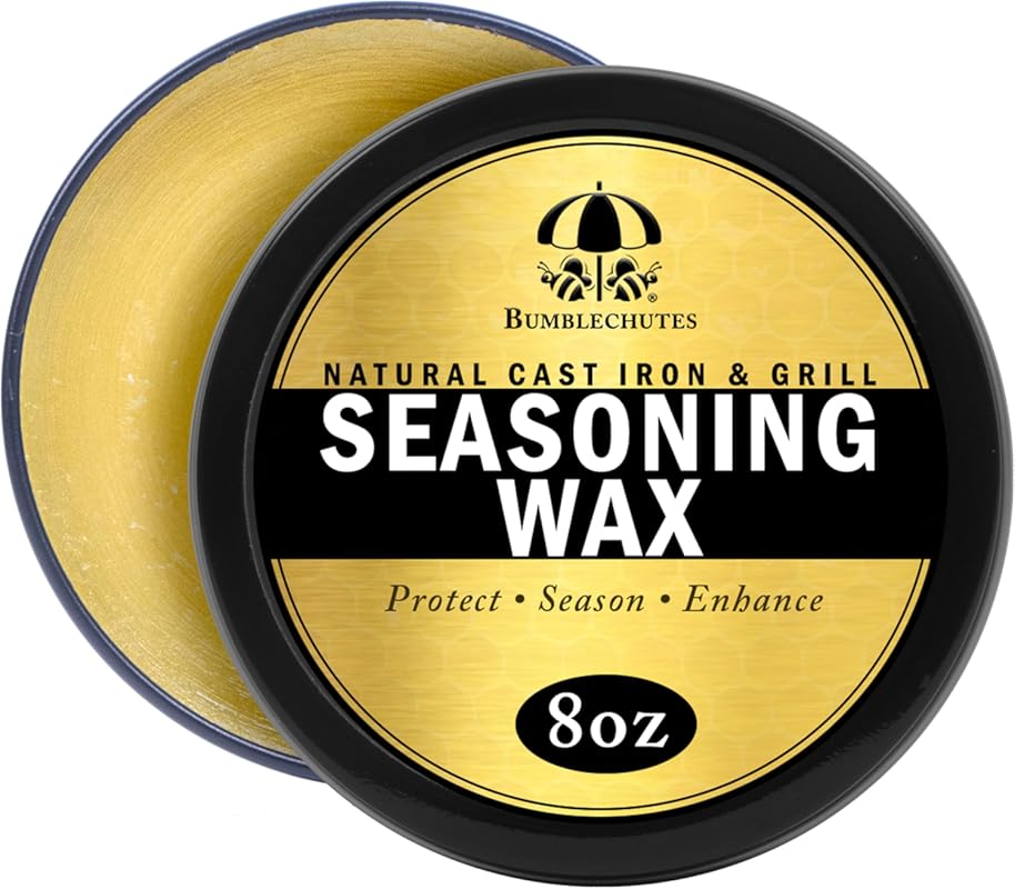 Bumblechutes Natural Cast Iron Seasoning Wax with USA Beeswax for Skil