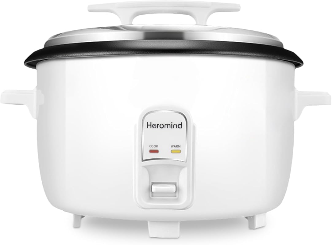 Commercial 46-Cup (9QT/10L) Rice Cooker, 1600W Fast Cook with Nonstick