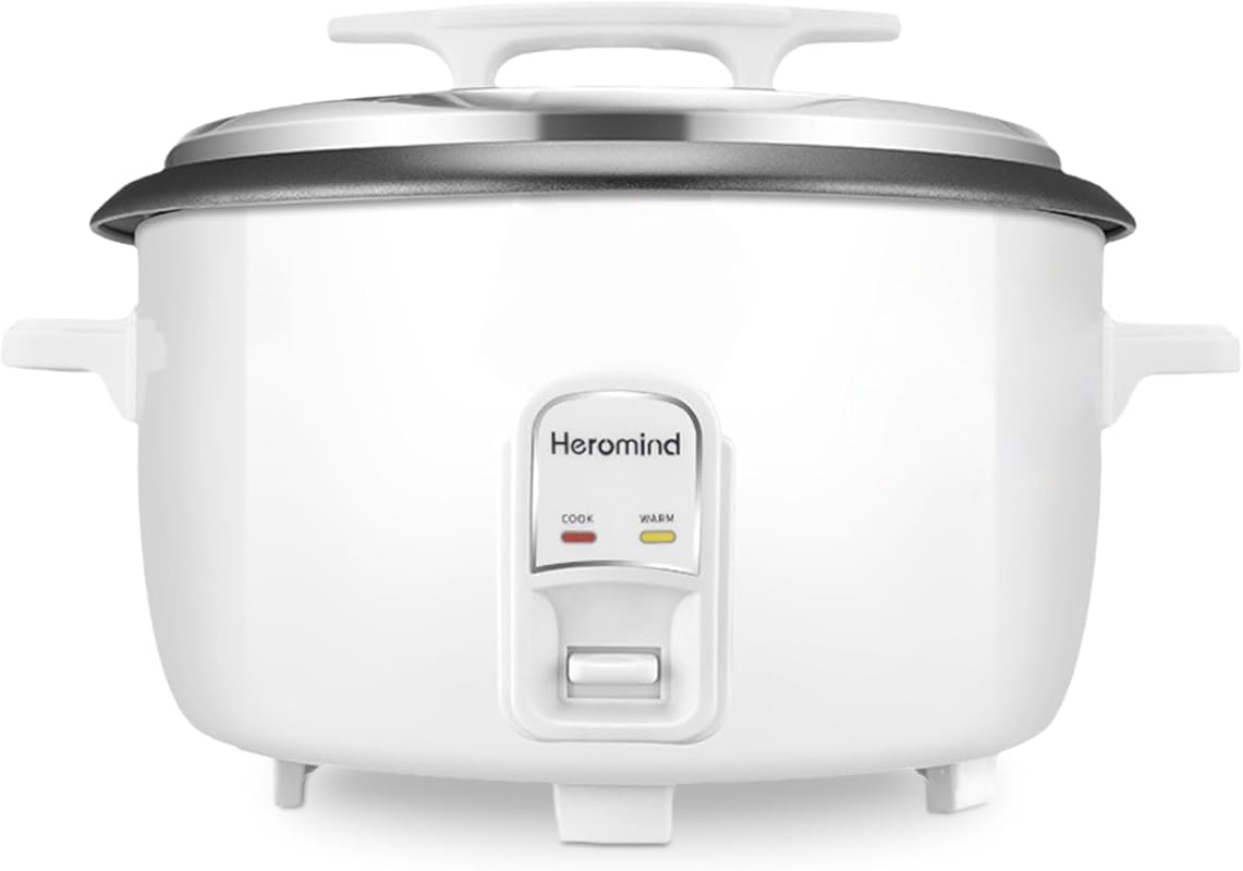 90-Cup Commercial Rice Cooker 1950W — Fast Cooking, Nonstick Inner Pot