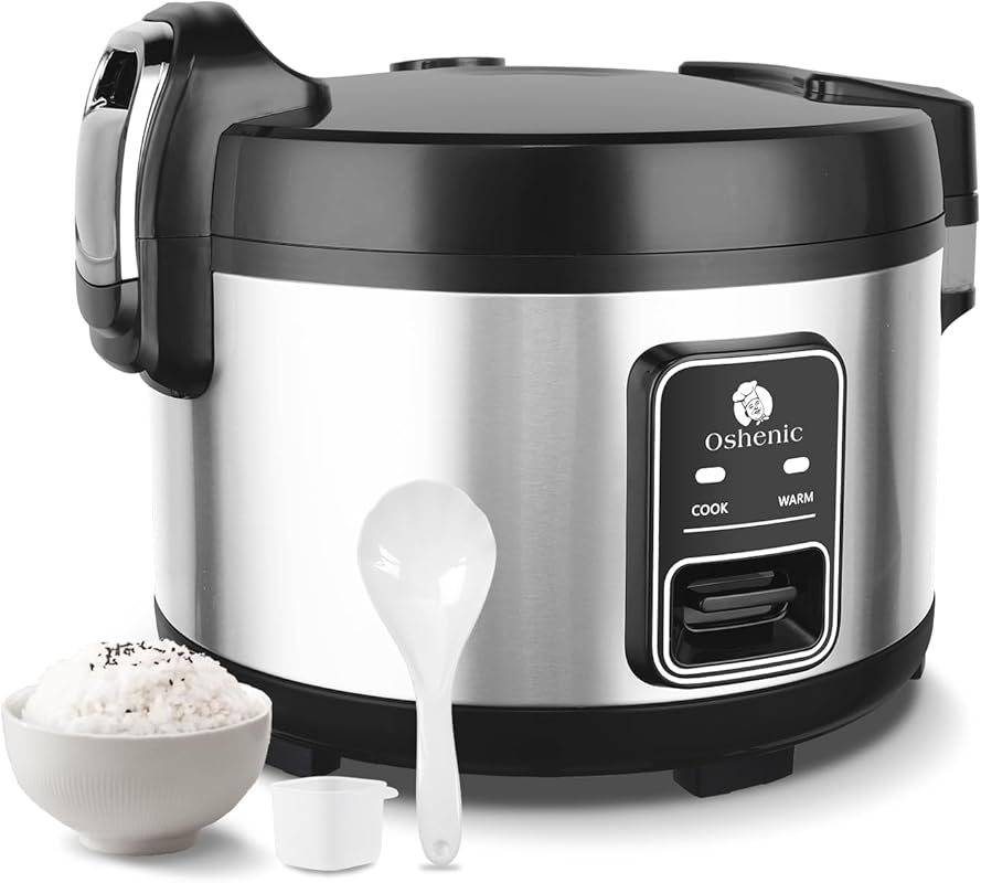 60-Cup Commercial Rice Cooker and Warmer, 13.8-Qt Capacity, Nonstick I