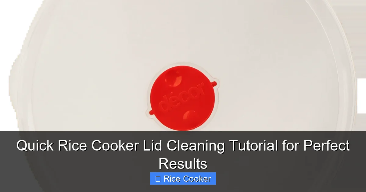 Quick Rice Cooker Lid Cleaning Tutorial for Perfect Results