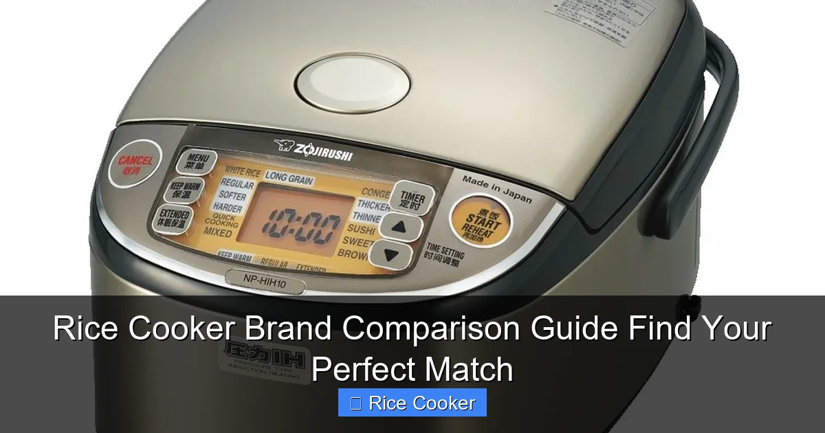 Rice Cooker Brand Comparison Guide Find Your Perfect Match