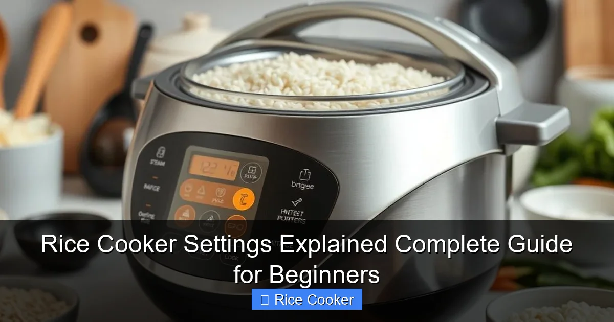 Rice Cooker Settings Explained Complete Guide for Beginners