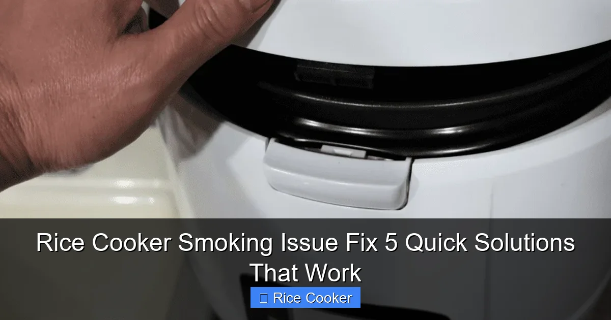 Rice Cooker Smoking Issue Fix 5 Quick Solutions That Work