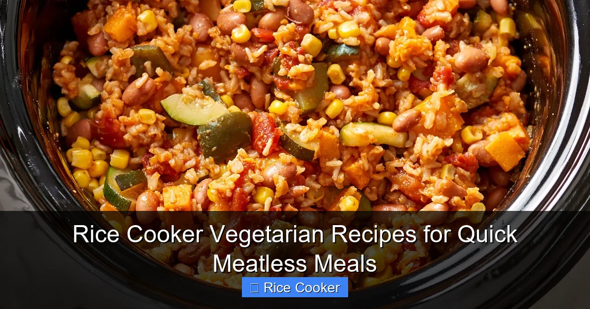Rice Cooker Vegetarian Recipes for Quick Meatless Meals