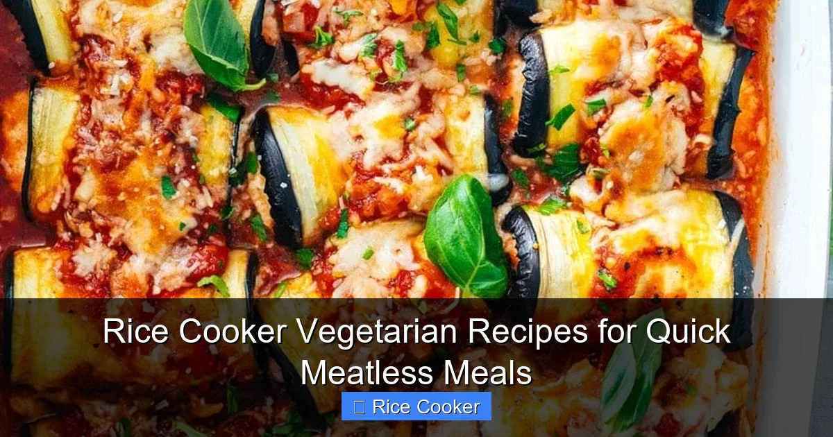 Rice Cooker Vegetarian Recipes for Quick Meatless Meals