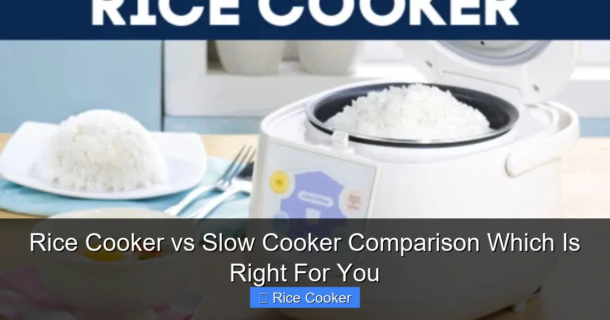 Rice Cooker vs Slow Cooker Comparison Which Is Right For You