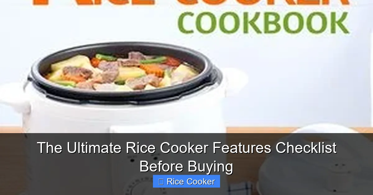 The Ultimate Rice Cooker Features Checklist Before Buying