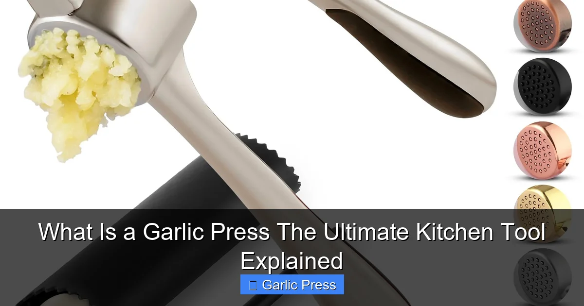 What Is a Garlic Press The Ultimate Kitchen Tool Explained