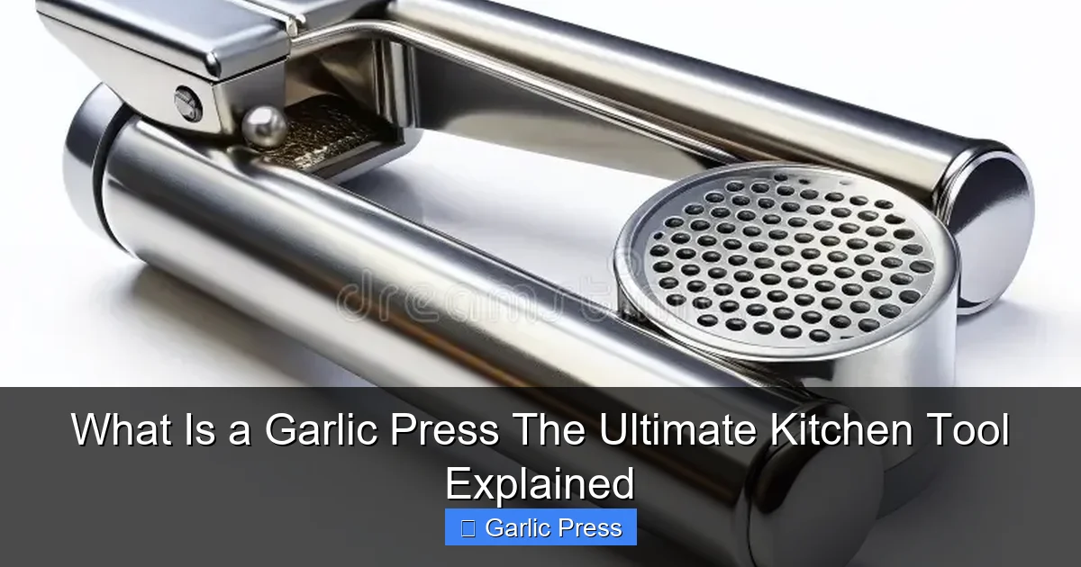 What Is a Garlic Press The Ultimate Kitchen Tool Explained