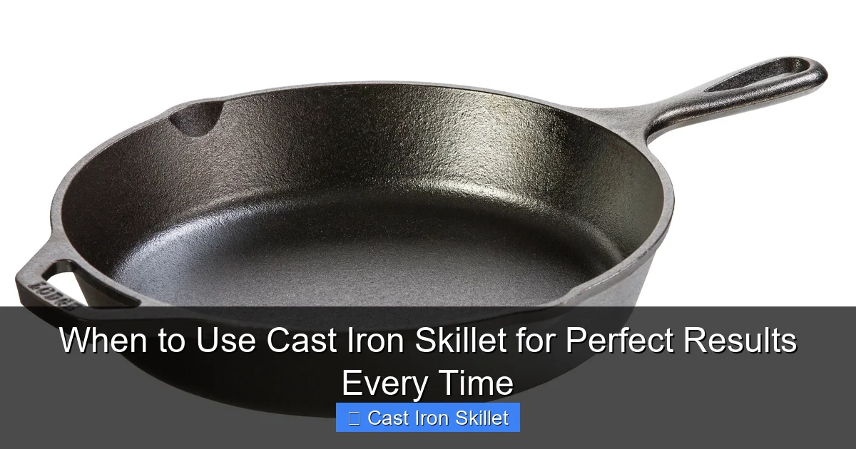 When to Use Cast Iron Skillet for Perfect Results Every Time
