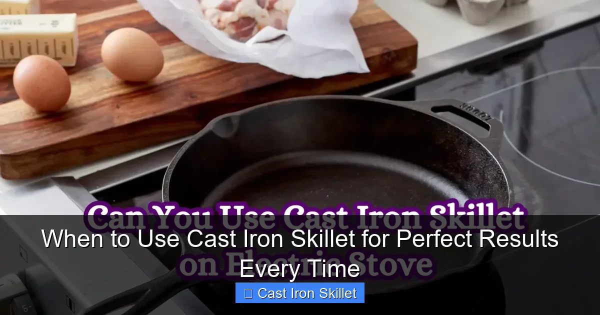 When to Use Cast Iron Skillet for Perfect Results Every Time
