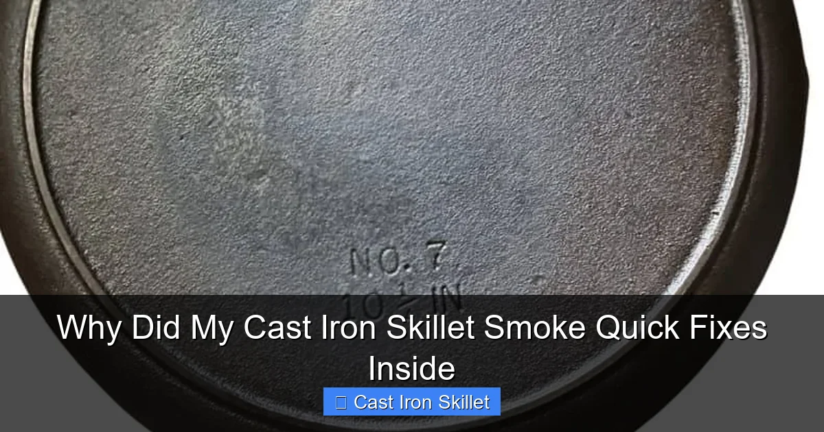 Why Did My Cast Iron Skillet Smoke Quick Fixes Inside