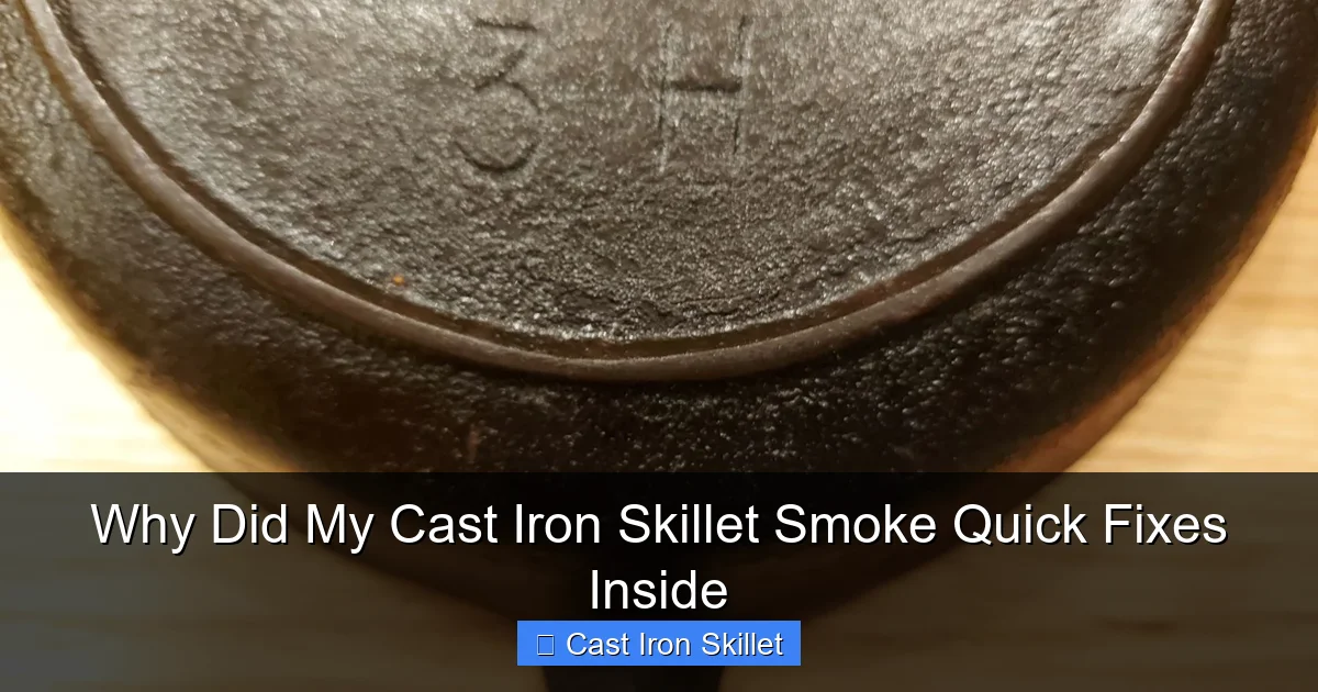 Why Did My Cast Iron Skillet Smoke Quick Fixes Inside