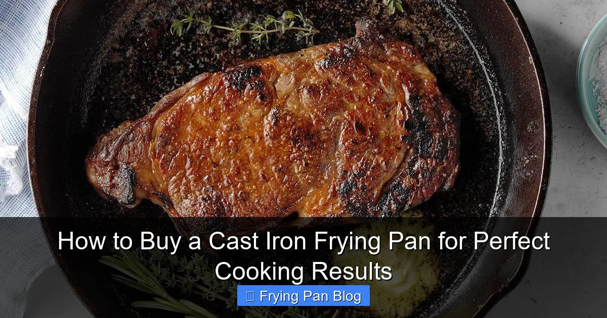How to Buy a Cast Iron Frying Pan for Perfect Cooking Results