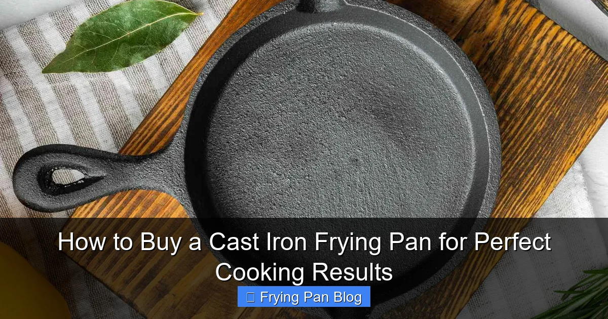 How to Buy a Cast Iron Frying Pan for Perfect Cooking Results