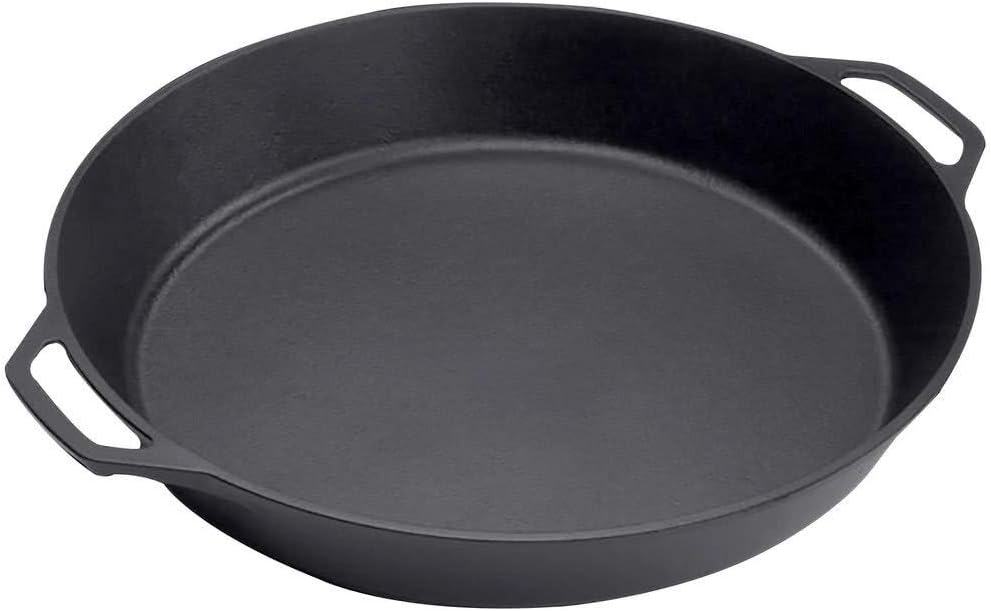 Lodge 17 Inch Pre-Seasoned Cast Iron Skillet with Dual Assist Handles,