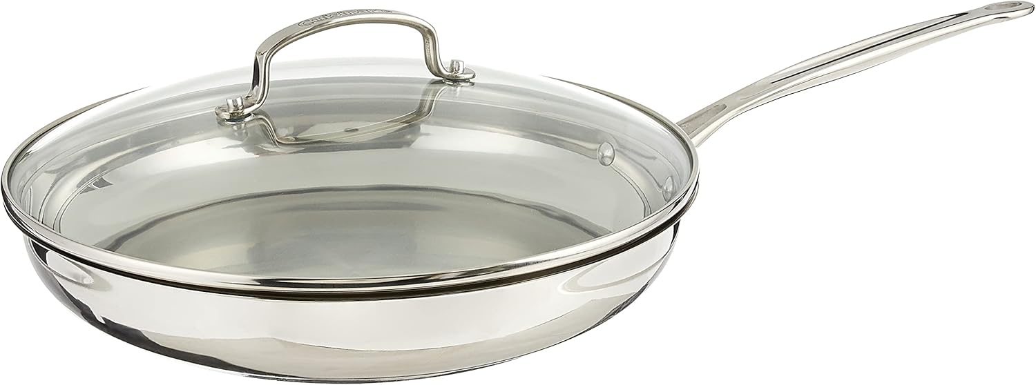 Cuisinart 12-Inch Skillet with Glass Cover, Chef's Classic Collection,