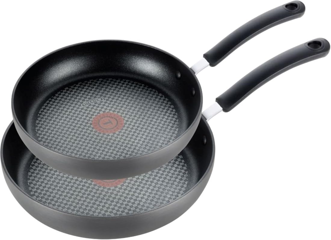 T-fal Ultimate 2-Piece Hard Anodized Nonstick Fry Pan Set, Oven Safe, 