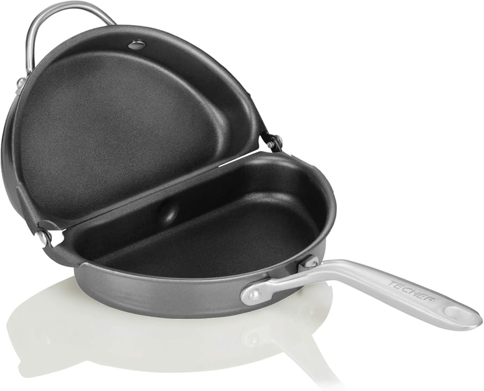 TECHEF Double-Sided Nonstick Frittata and Omelette Pan, Folding Egg Pa