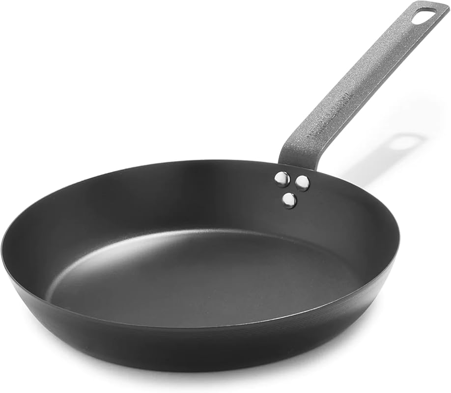 Merten & Storck 10” Pre-Seasoned Carbon Steel Frying Pan for Induction