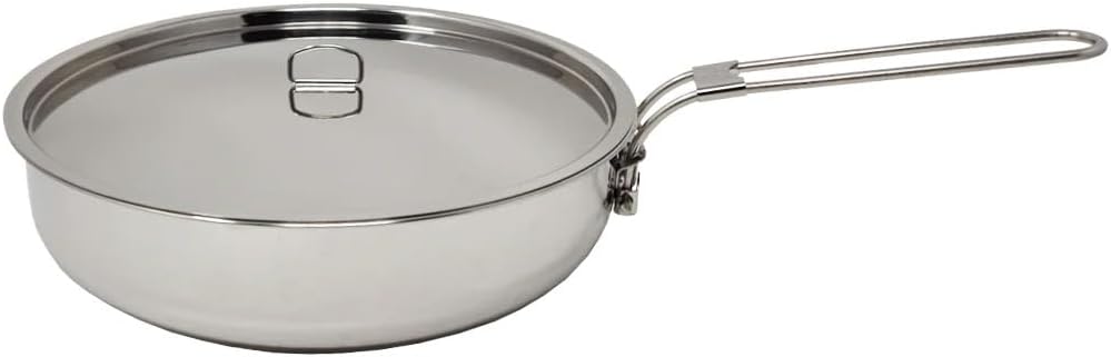 The Pathfinder School 10-Inch Stainless Steel Folding Skillet with Lid