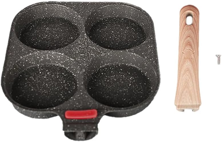 Generic Juvenixs 4-Cup Nonstick Egg Frying Pan, Suitable for Gas and I