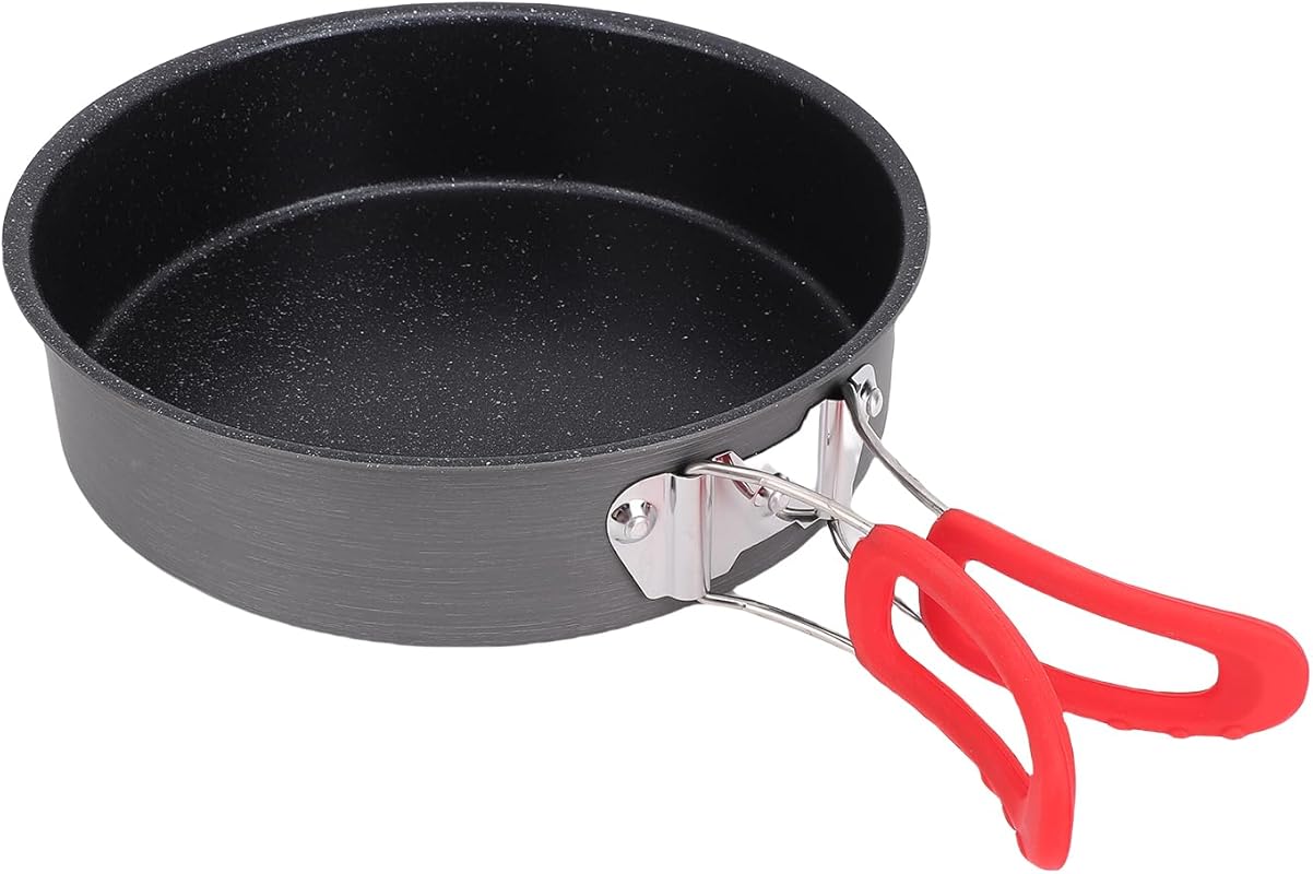 8-Inch Aluminum Oxide Nonstick Camping Frying Pan, Durable and Lightwe