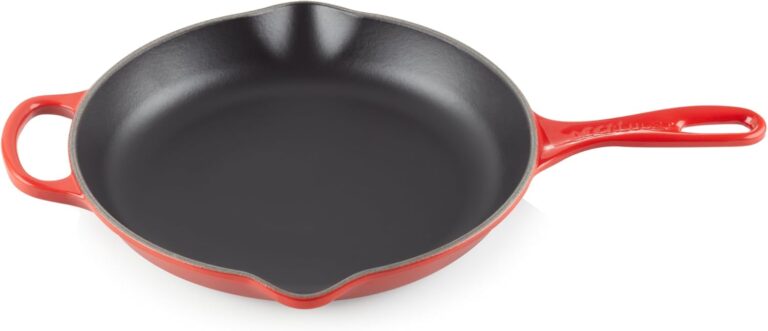 Le Creuset Enameled Cast Iron Skillet Review 2026: Durable 10.25″ Cerise Pan