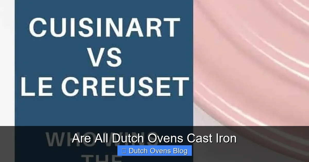 Are All Dutch Ovens Cast Iron