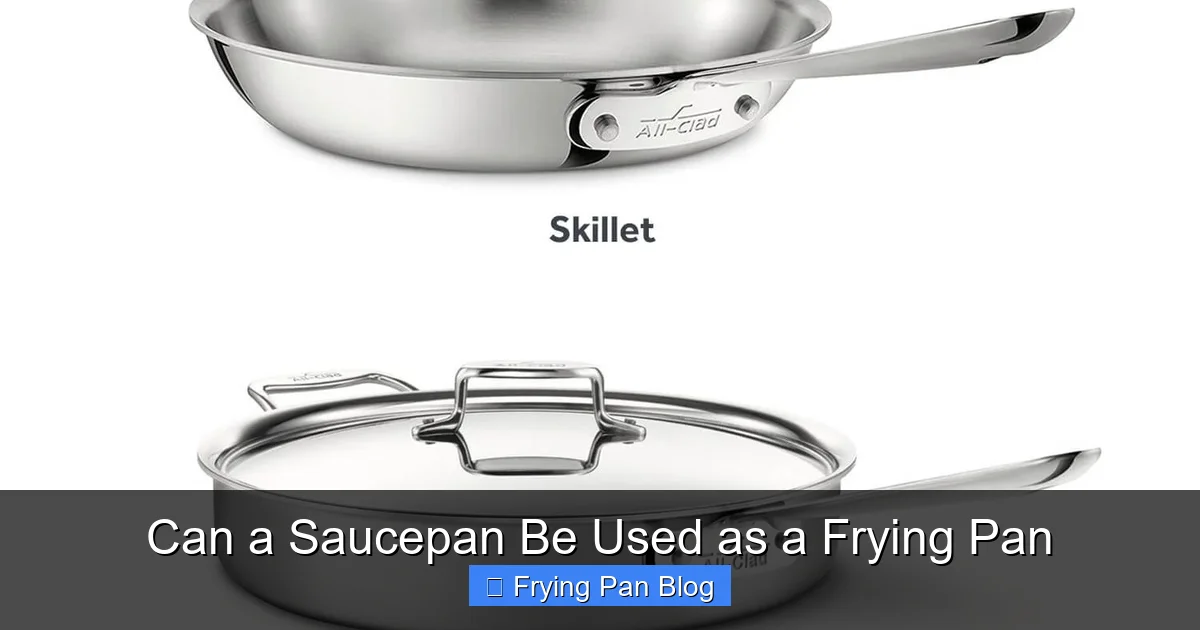 Can a Saucepan Be Used as a Frying Pan