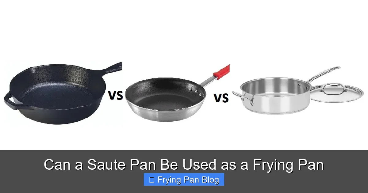 Can a Saute Pan Be Used as a Frying Pan