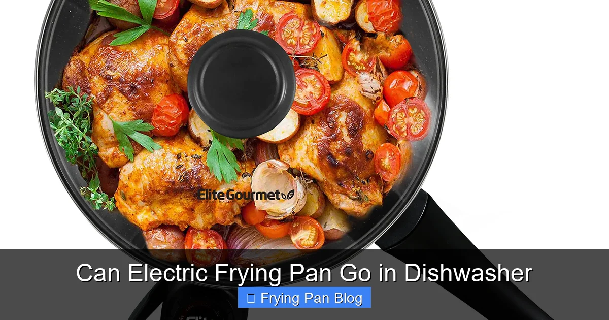 Can Electric Frying Pan Go in Dishwasher