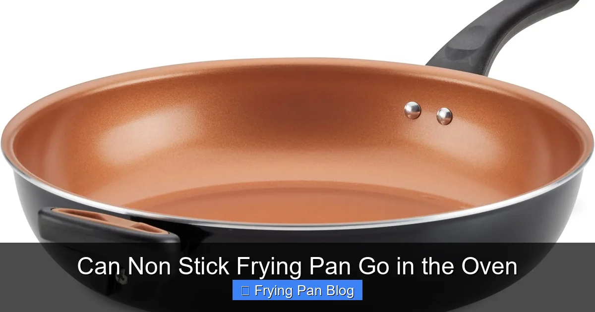 Can Non Stick Frying Pan Go in the Oven