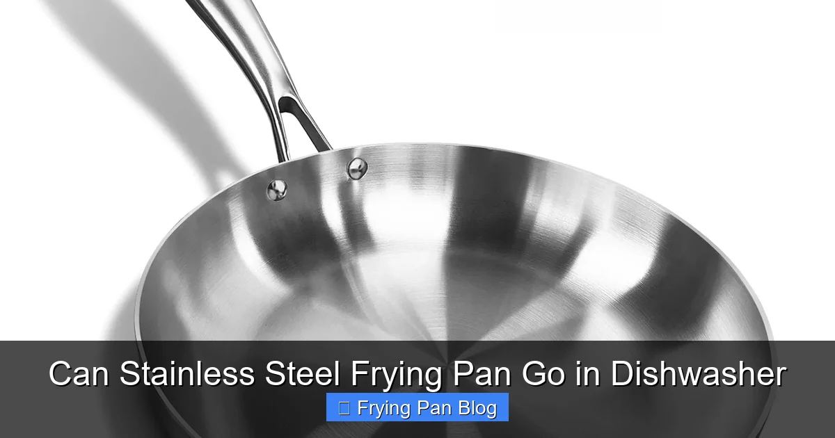 Can Stainless Steel Frying Pan Go in Dishwasher