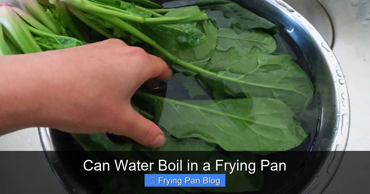 Can Water Boil in a Frying Pan