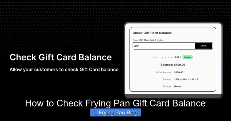 How to Check Frying Pan Gift Card Balance