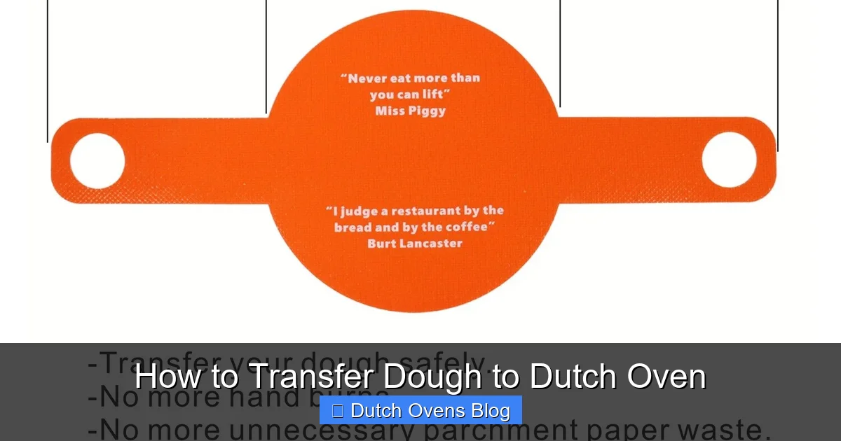 How to Transfer Dough to Dutch Oven