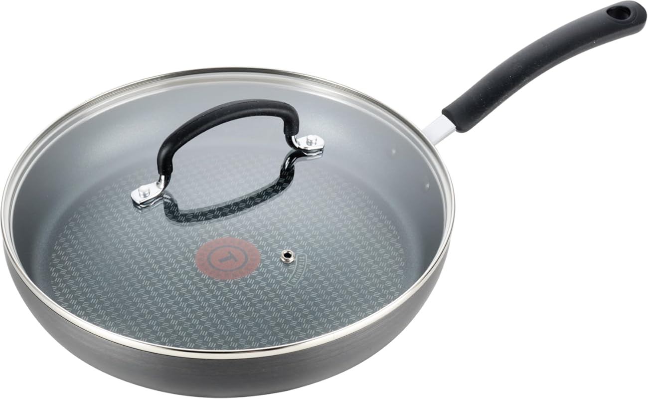 T-Fal 12-Inch Ultimate Hard Anodized Nonstick Fry Pan with Lid, Oven &