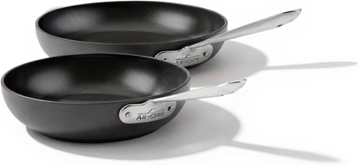 All-Clad HA1 Hard Anodized 2-Piece Nonstick Fry Pan Set, 8 & 10 Inch, 