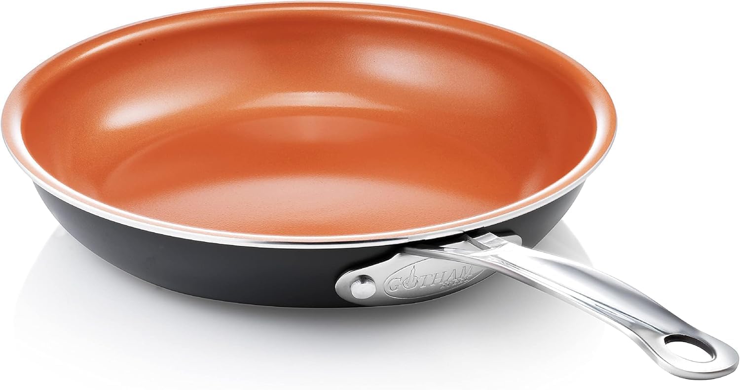 Gotham Steel 12.5-Inch Ceramic Nonstick Frying Pan with Stay Cool Hand