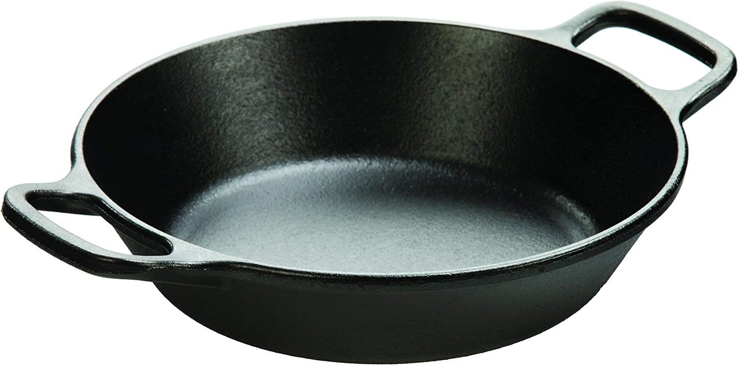 Lodge Seasoned Cast Iron Dual Handle Pan, 8-Inch Frying Pan with Even