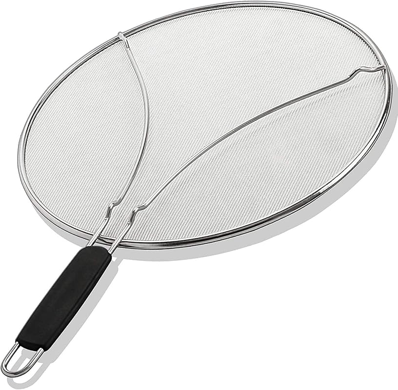 BergKoch 15 Inch Stainless Steel Splatter Screen for Frying Pan, Greas