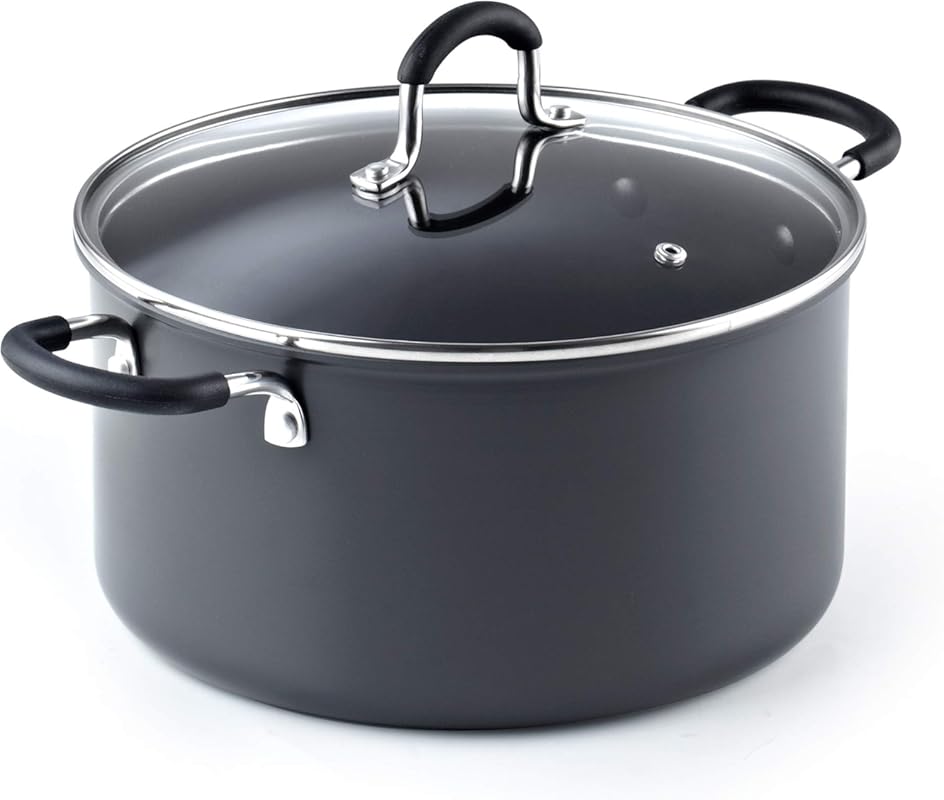 Cook N Home 6-Quart Hard Anodized Nonstick Dutch Oven with Stay-Cool H