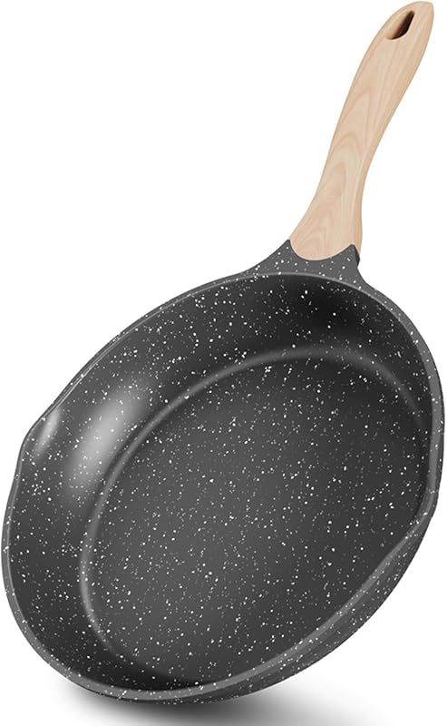 JEETEE 8-Inch Nonstick Frying Pan with Stone Coating, Heat-Resistant H