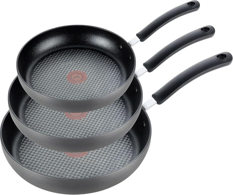 T-fal Ultimate Hard-Anodized Nonstick 3-Piece Fry Pan Set, Oven and Br