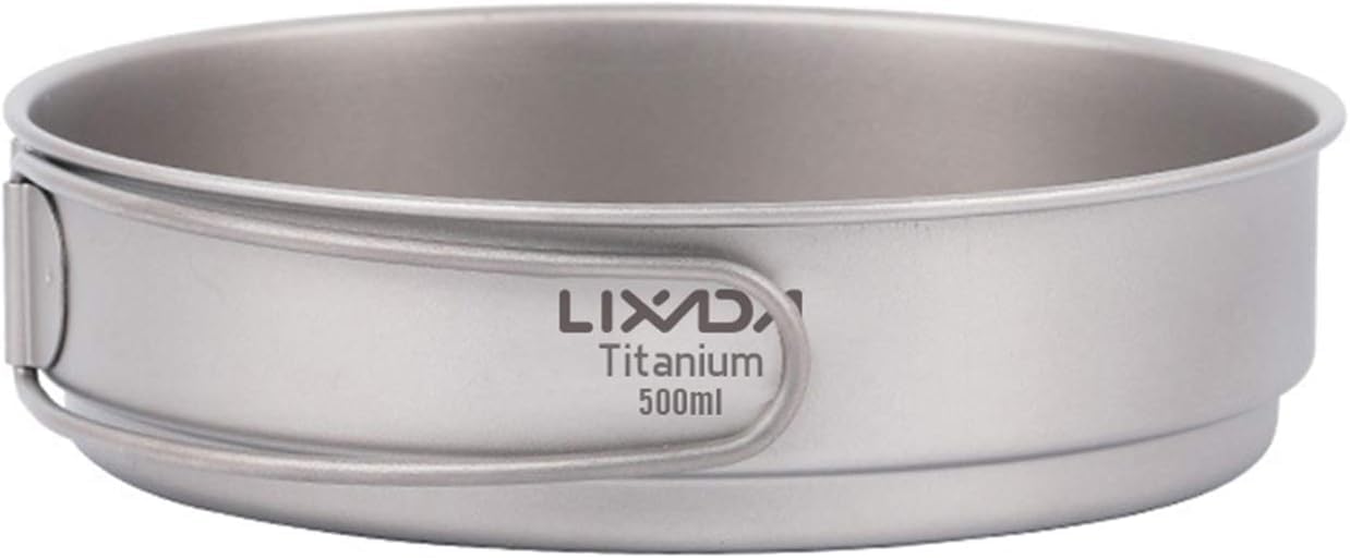 Lixada Lightweight Titanium Fry Pan for Single Person Outdoor Camping
