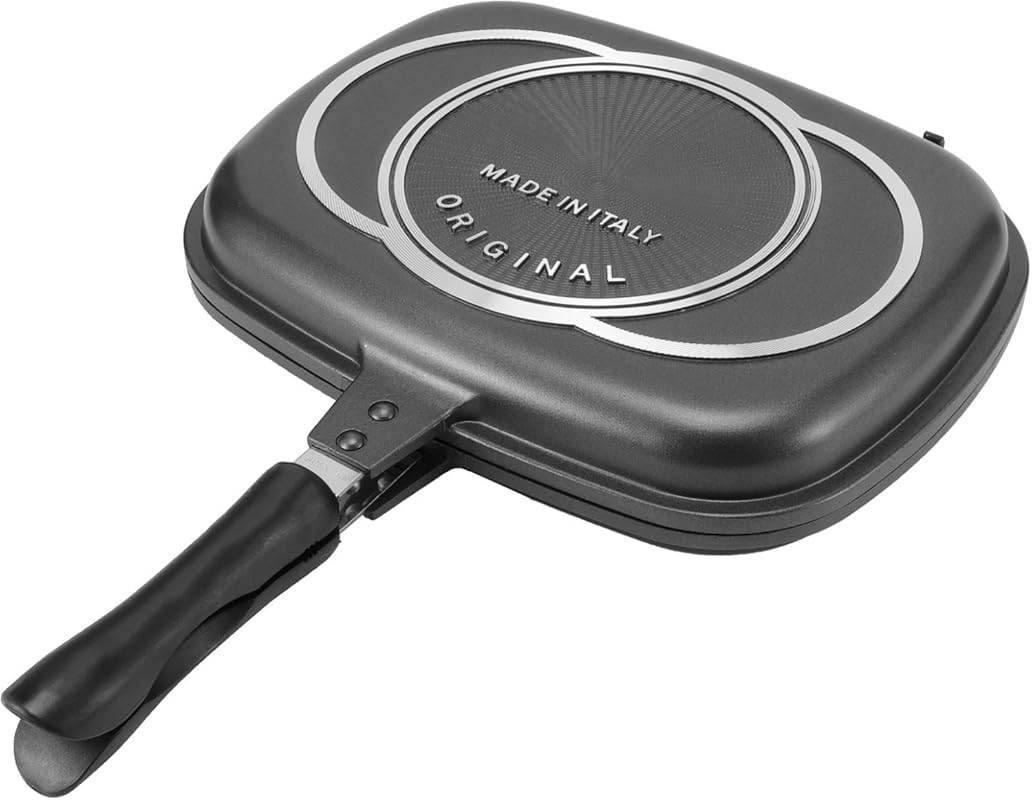 32cm (12.6 Inch) Double-Sided BBQ Grill Pan with Pressure Cooking Feat