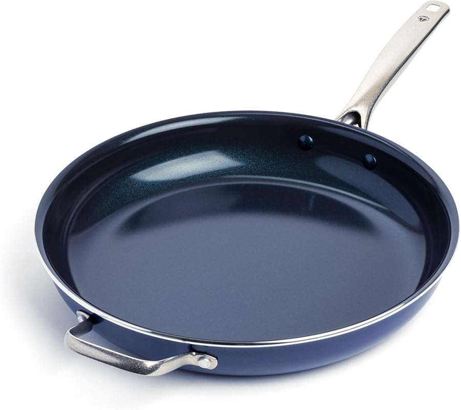 Blue Diamond 14-Inch Ceramic Nonstick Frying Pan Skillet, PFAS-Free, J