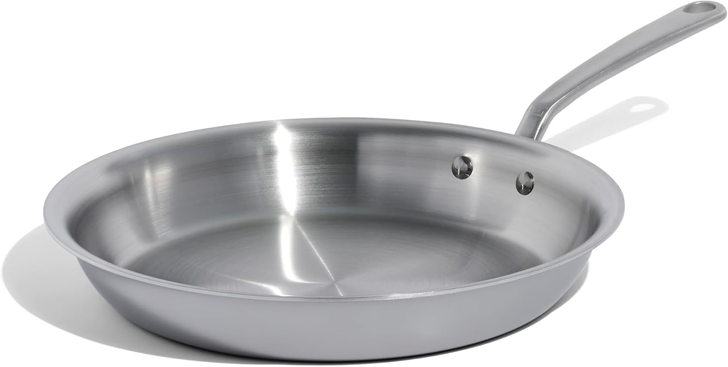 Made In 12-Inch 5-Ply Stainless Steel Frying Pan, Professional Quality